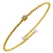 Perlen Armreif Gold 585 14K Natur Diamant 0.015ct. Süßwasserperlen