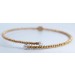 Perlen Armreif Gold 585 14K Natur Diamant 0.015ct. Süßwasserperlen