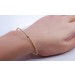 Perlen Armreif Gold 585 14K Natur Diamant 0.015ct. Süßwasserperlen