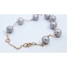 Perlen Armband Gold 585 14K graue Süßwasserzuchtperlen 6-6.5mm