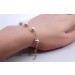 Perlen Armband Gold 585 14K graue Süßwasserzuchtperlen 6-6.5mm