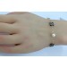 Kleeblatt Armband Gold 585 14K Perlmutt Brillanten Süßwasserzuchtperlen