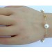 Perlenarmband Gold 585 14 nat. bunte Saphire Süßwasserzuchtperlen