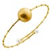 Perlen Armreif Gold 750 18K goldene Südseeperle Süsswasser Zuchtperlen