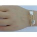 Perlen Armreif Gold 585 14K weiße Barock Keshi Perlen