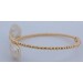 Perlen Armreif Gold 585 14K weiße Barock Keshi Perlen