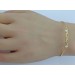 Perlen Armreif Gold 750 14K weiße Süßwasserzuchtperlen 3-3.5mm