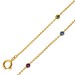 Amethyst Armband Gold 585 14K Nat Citrin Peridot Blautopas 0.16ct.