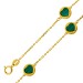 Malachit Herz Armband Gold 333 8K grüne Malachit Edelsteine