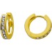 Creolen Gelbgold 333 8 Karat 16 weiße Zirkonia