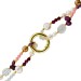 Perlenkette Edelsteinkette Achat Bergkristall Amethyst Rosenquarz 90cm 