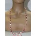 Perlenkette Edelsteinkette Achat Bergkristall Amethyst Rosenquarz 90cm