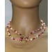 Perlenkette Edelsteinkette Achat Bergkristall Amethyst Rosenquarz 90cm