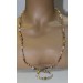Perlenkette Edelsteinkette Bergkristall Achat Granat 92cm 