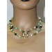 Perlenkette Edelsteinkette Türkis Amazite Achat Bergkristall 92cm 