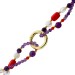 Perlenkette Edelsteinkette Amethyst Karneol Länge 90cm