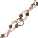 Perlenkette Edelsteinkette Koralle grauer Achat Edelsteine