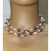 Perlenkette Edelsteinkette Koralle grauer Achat Edelsteine