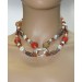 Perlenkette Edelsteinkette Carneol Achat Edelsteine 90cm 