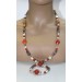 Perlenkette Edelsteinkette Carneol Achat Edelsteine 90cm 