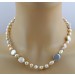 Perlenkette 48cm Süßwasserperlen 6-4-14mm