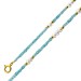 Perlenkette 47cm Süßwasserperlen Natur Aquamarin Edelsteine 