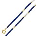 Perlenkette 47cm Süßwasserperlen Natur Lapislazuli