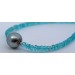 Kette 47cm Tahiti Perle 13mm Natur Apatit Edelsteine