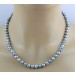 Perlenkette 47cm japanische Akoyaperlen 6.5-7.5mm Silber 925