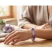 Amethyst Armband lila Natur Amethyste 210ct Stretchband