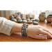 Achat Armband 4er Set grau braun rose rote Edelsteine 300ct
