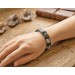 Achat Armband schwarz weiße Achat Edelsteine 210ct