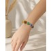 Armband roter Karneol gelber Citrin grüner Aventurin blauer Lapis lila Amethyst brauner Tigerauge