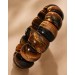 Tigerauge Armband braun schwarze Tigerauge Edelsteine 290ct