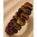 Tigerauge Armband braun rot grüne Tigerauge Edelsteine 185ct