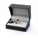 Schmuck Ring Box Leder grau 75x50x42mm Verpackung