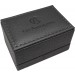 Universal Ring Box Leder grau, Maße 75x50x42mm Hartplatik mit Lederauflage, Verpackung