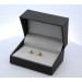 Schmuck Ring Box Leder grau 75x50x42mm Verpackung