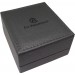 Universal Ohrring Box Leder grau 88x96x52mm Hartplastik mit Lederauflage, Verpackung