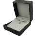 Schmuck Ohrring Box Leder grau 88x96x52mm Verpackung