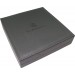 Universal Collier Box Leder grau, Maße 190x195x44mm Hartplastik mit Lederauflage, Verpackung