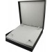 Schmuck Collier Verpackung Leder grau 190x195x44mm 