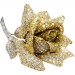 Diamantbrosche Rose Anstecknadel Gelbgold Weißgold 18kt 520 Diamanten Brillantschliff  54 Carat  2