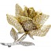 Diamantbrosche Rose Anstecknadel Gelbgold Weißgold 18kt 520 Diamanten Brillantschliff  54 Carat  1