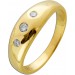 Klassischer Ring weißen Brillanten Gelbgold 585 Brillant Schmuck 