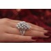 Cocktail Brillantring Weißgold 750 18K Brillanten Diamanten 4.63ct. 