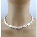 Perlenkette Japanische Biwaperlen Astform rose-weiß-silber Lustre  