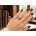 Perlen Ring Gelbgold 750 18K pinker Rubin 0.52ct  Antikschmuck