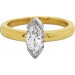 Diamantring Gelbgold 750 18K Marquis Diamant 1.00ct. IGI Zertifikat 