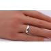 Diamant Ring Weißgold 585 14K Solitär Brillant 0.02ct TW SI 
